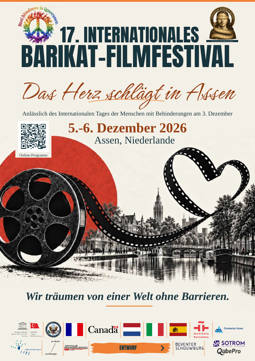 17. Internationales Barikat-Filmfestival — Deutsch. 5.-6. Dezember 2026. Assen, Niederlande. ENTWURF.