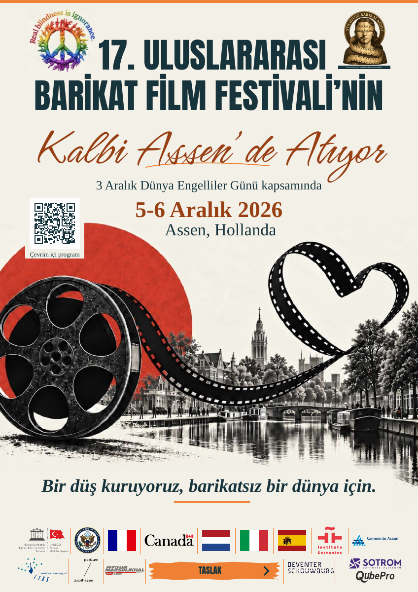 17. Uluslararası Barikat Film Festivali — Türkçe. 5-6 Aralık 2026. Assen, Hollanda. TASLAK.